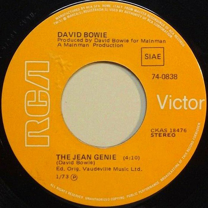 David Bowie The Jean Genie Italy side 1