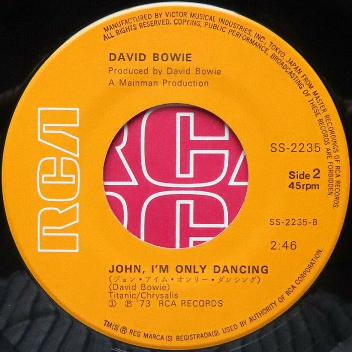 David Bowie The Jean Genie Japan side 2