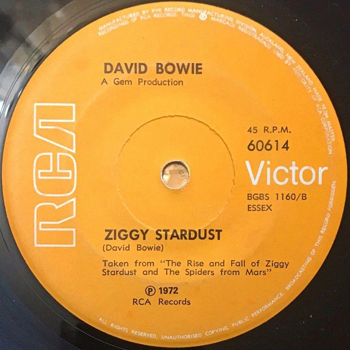 David Bowie The Jean Genie New Zealand side 2
