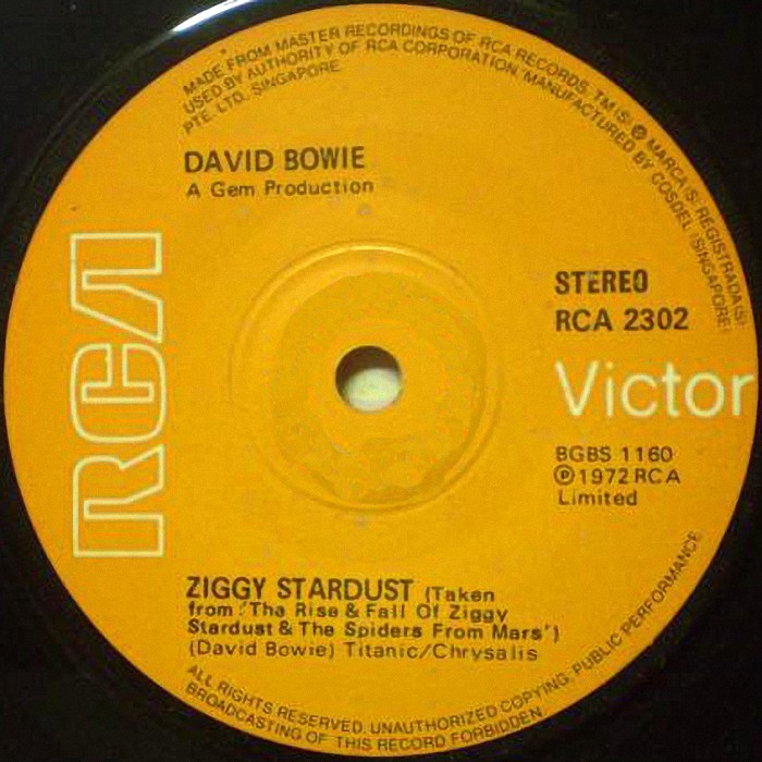 David Bowie The Jean Genie Singapore side 2