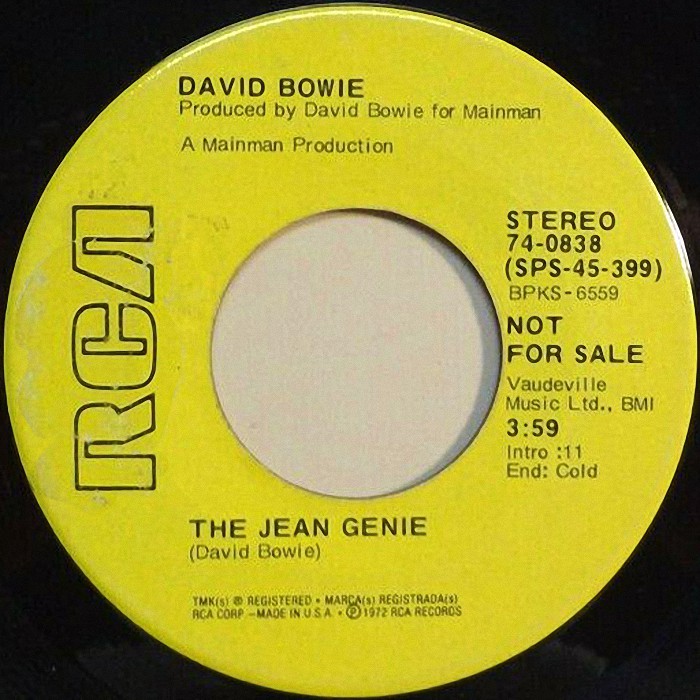 David Bowie The Jean Genie USA promo side 1