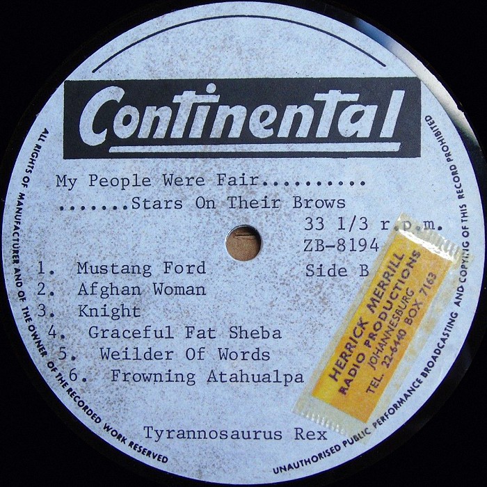 My People Were Fair... South Africa acetate side 2