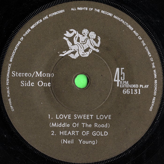 Middle Of The Road Love Sweet Love Malaysia EP side 1
