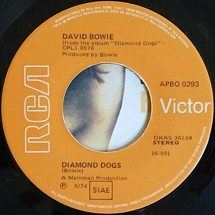 David Bowie Diamond Dogs Italy side 1