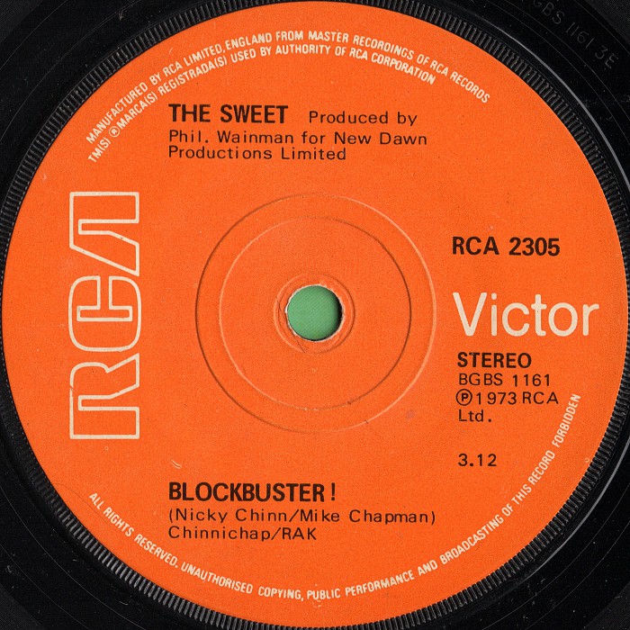 The Sweet Blockbuster UK side 1