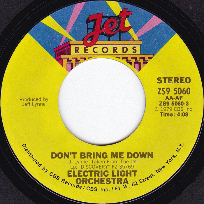 ELO Dont Bring Me Down USA side 1