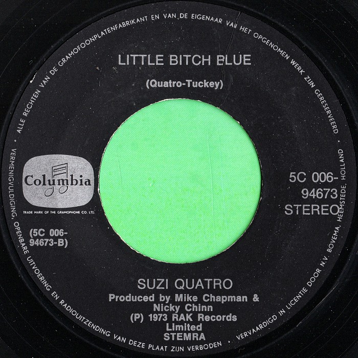 Suzi Quatro 48 Crash Holland side 2