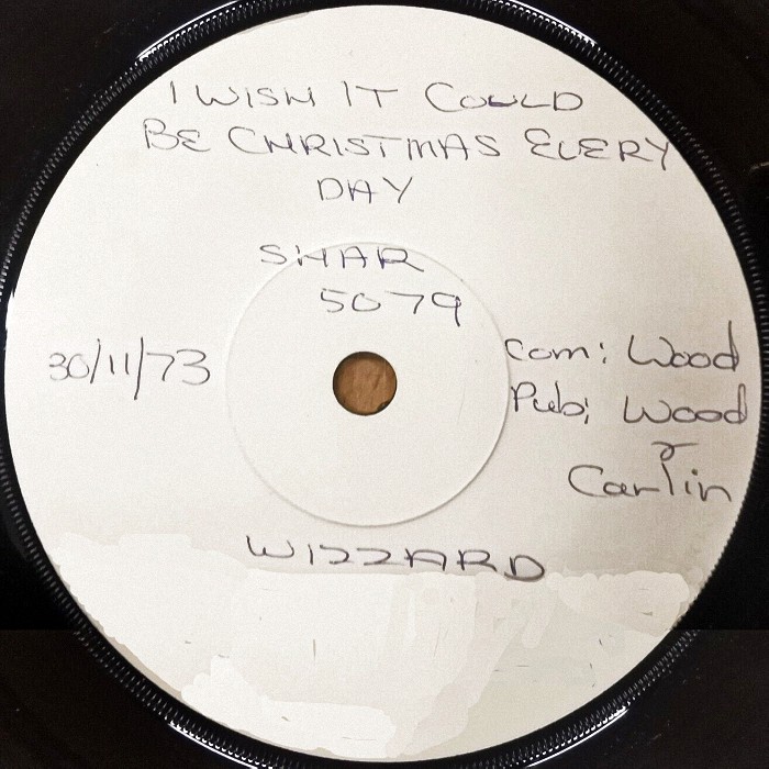 Wizzard I Wish It Could Be Christmas Everyday UK acetate side 1