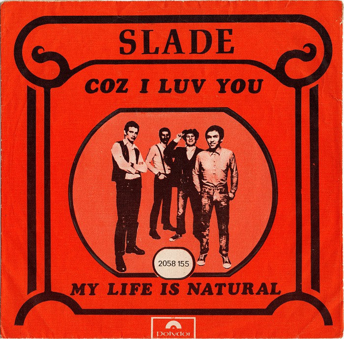 Slade Coz I Love You Portugal front