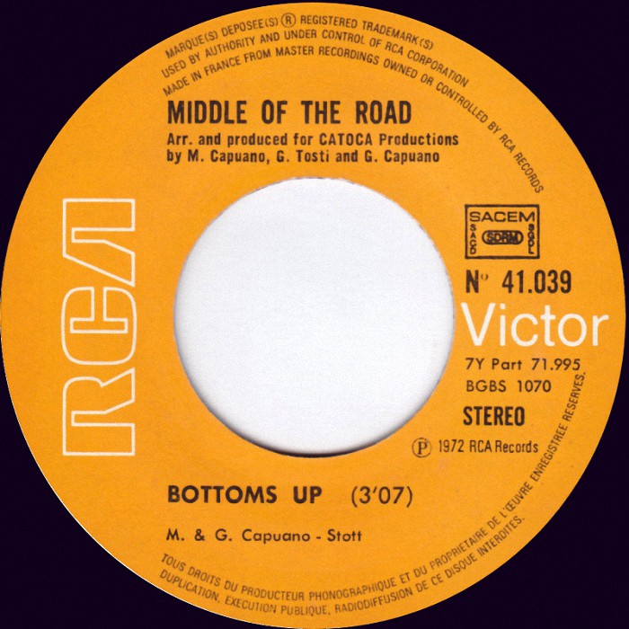 Middle of the Road Bottoms Up France Side 1 #2