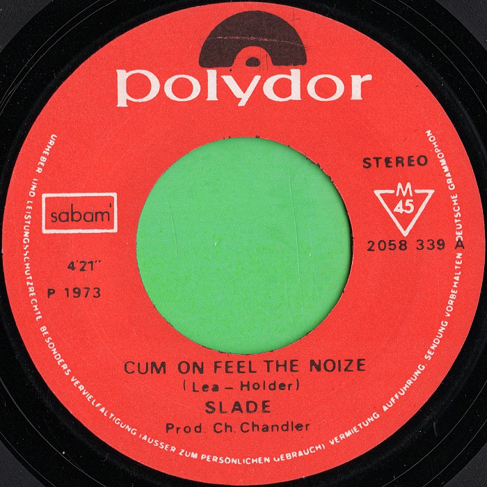 Slade Cum On Feel The Noize Belgium side 1 #2