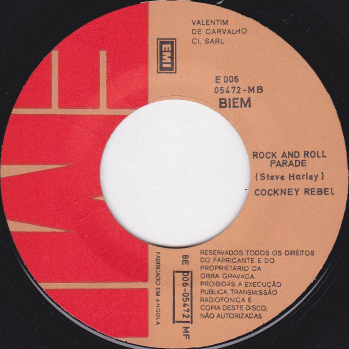 Cockney Rebel Sebastian Angola side 2