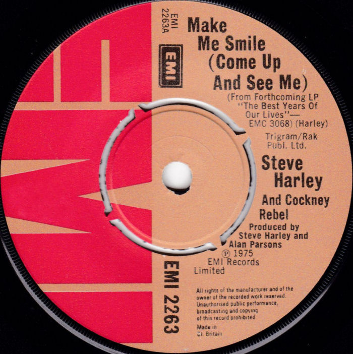 Cockney Rebel Make Me Smile UK side 1