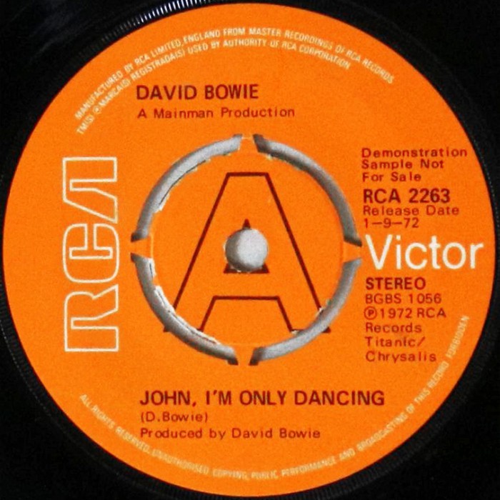David Bowie John I'm Only Dancing UK promo side 1