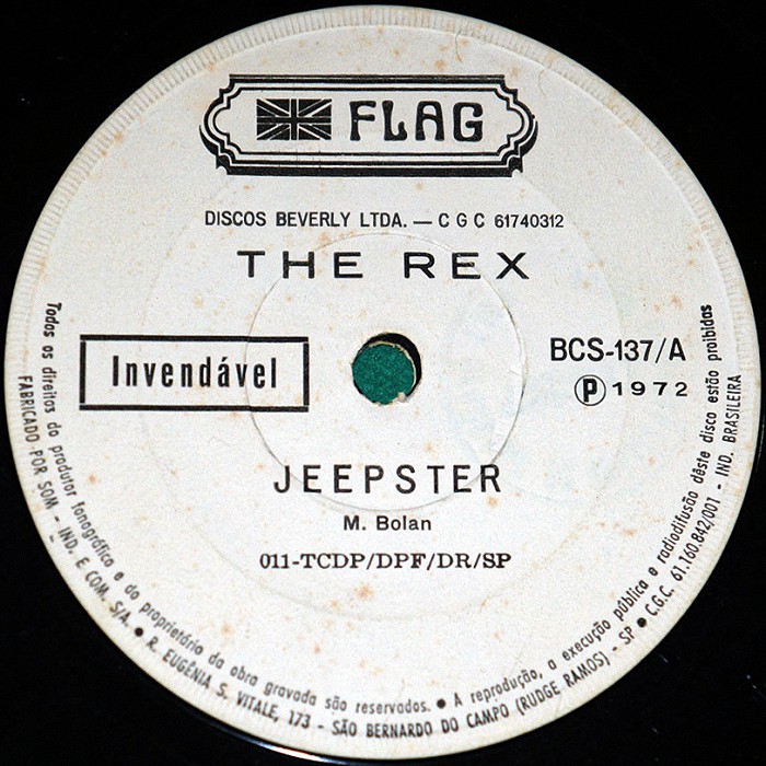 T. Rex Jeepster Belgium side 1