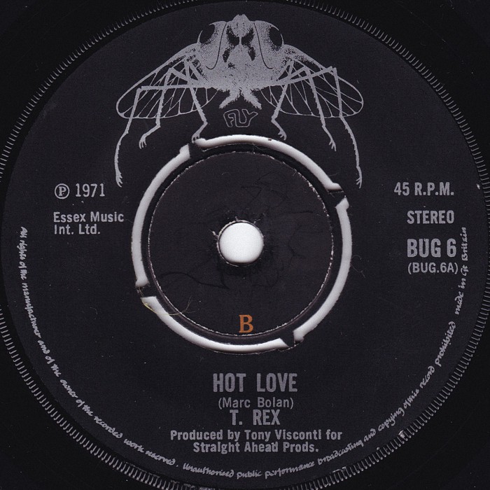 T. Rex Hot Love UK side 2