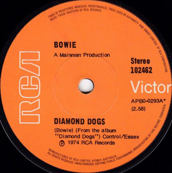 David Bowie Diamond Dogs Australia side 1