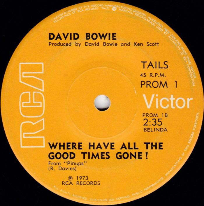 David Bowie Rosalyn New Zealand promo side 2