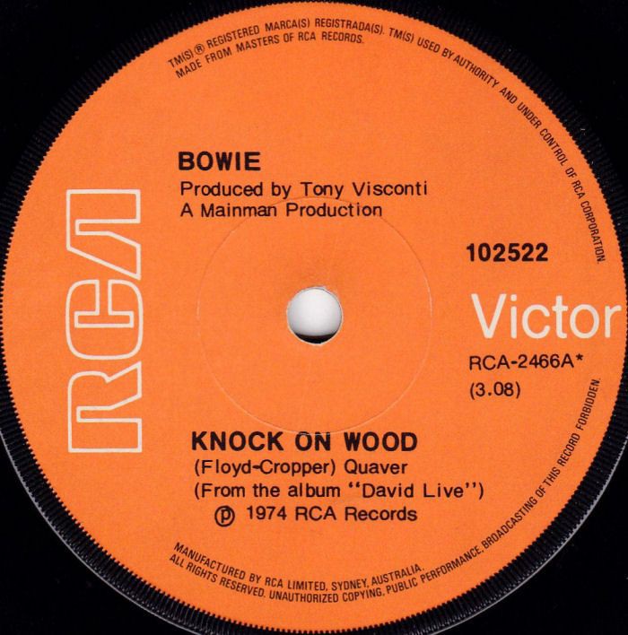 David Bowie Knock On Wood Australia side 1