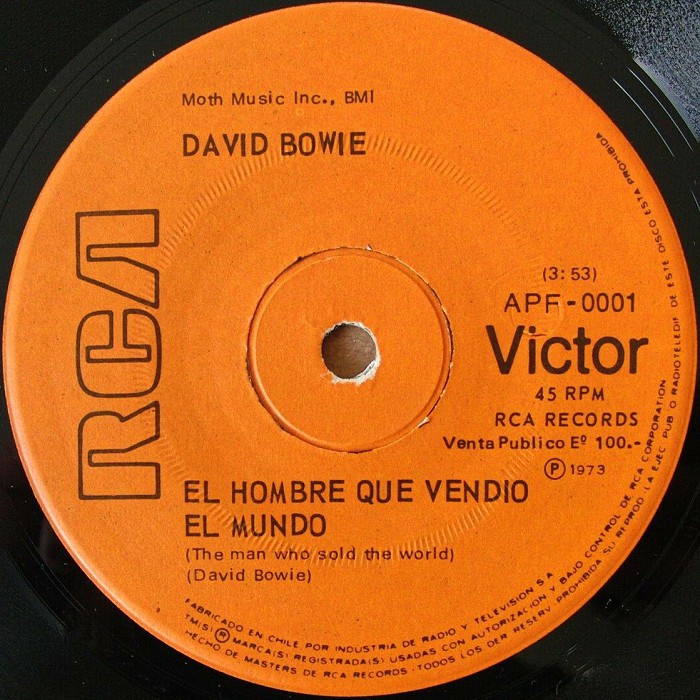 David Bowie Space Oddity Chile side 2