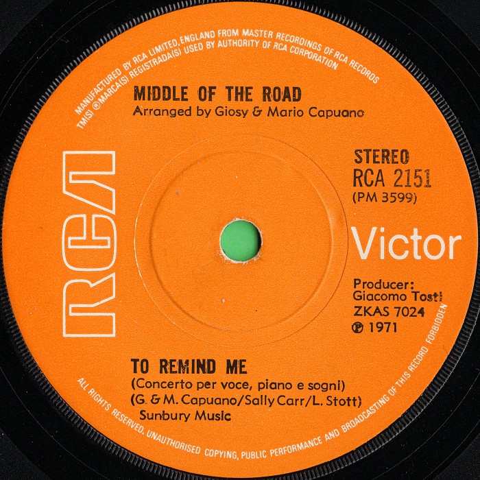 Middle of the Road Soley Soley UK side 2