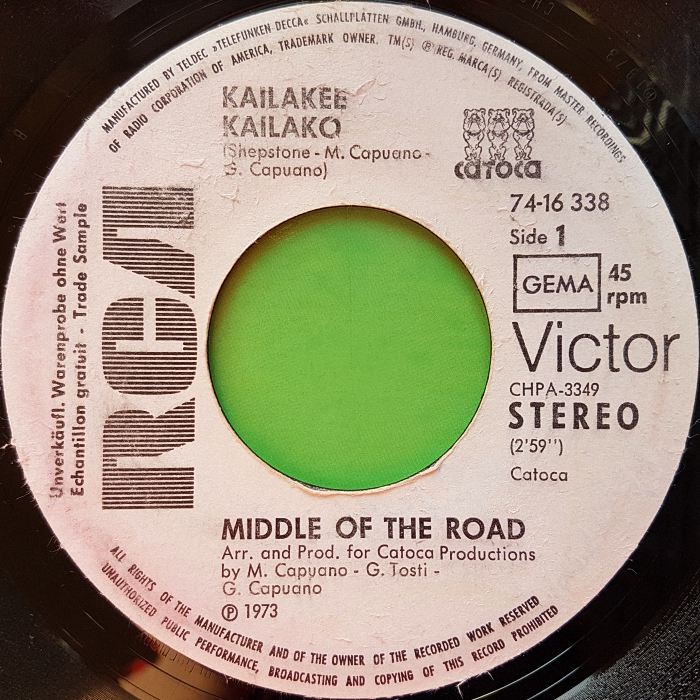 Middle Of The Road Kailakee Kailako Germany promo side 1