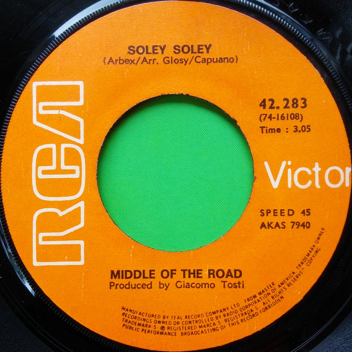 Middle of the Road Soley Soley Madagascar side 1