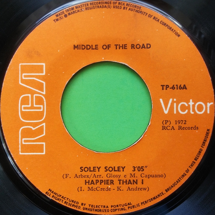 Middle of the Road Soley Soley Angola EP side 1 v2