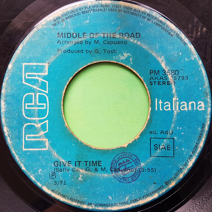 Middle of the Road Twiddle Dee Twiddle Dum Italy side 2