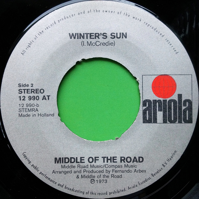 Middle of the Road Samba D'Amour Holland pushout side 2