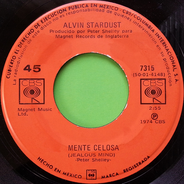 Alvin Stardust Jealous Mind Mexico side 1