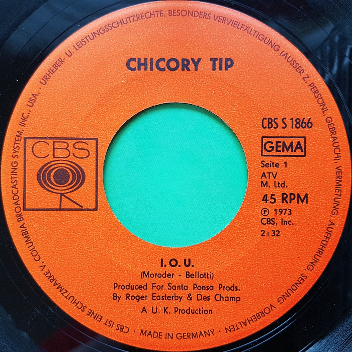 Chicory Tip I.O.U. Germany side 1