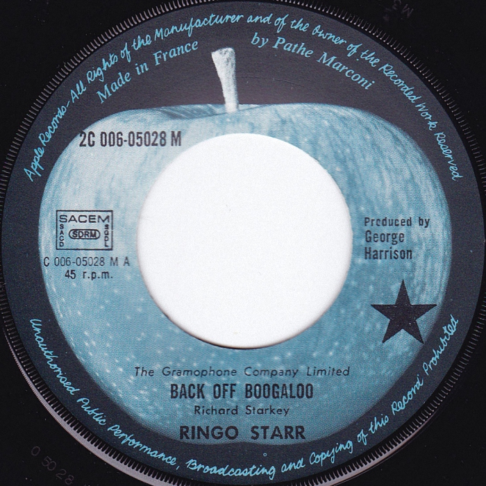 Ringo Starr Back Off Boogaloo France side 1