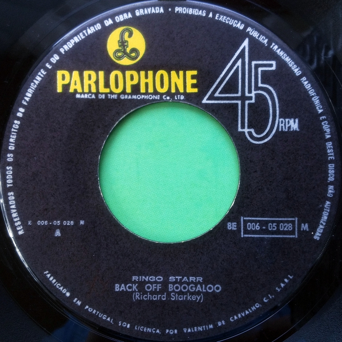 Ringo Starr Back Off Boogaloo Portugal side 1