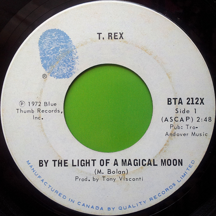 T. Rex By The Light Of A Magical Moon Canada promo side 1