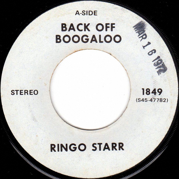 Ringo Starr Back Off Boogaloo USA promo side 1