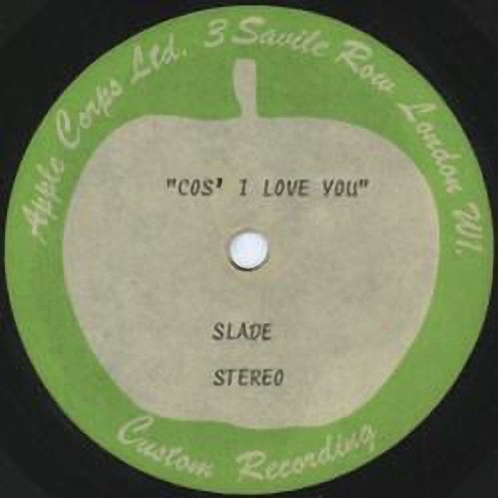 Slade Coz I Love You acetate UK side 1