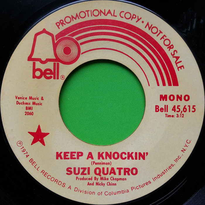 Suzi Quatro Keep A Knockin USA promo side 2