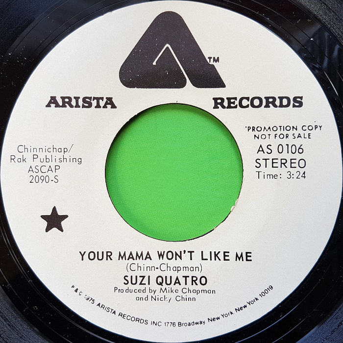 Suzi Quatro Your Mamma Won't Like Me USA promo side 1