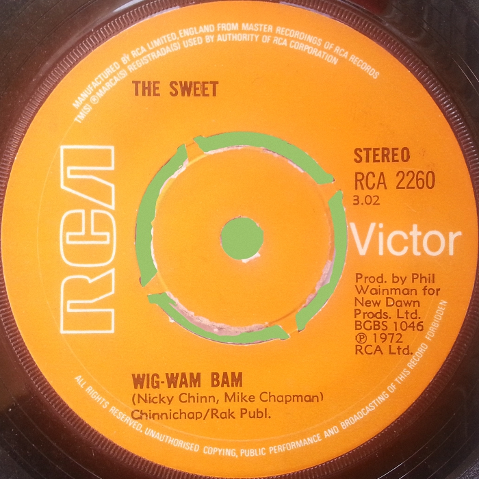 The Sweet Wig-Wam Bam UK side 1
