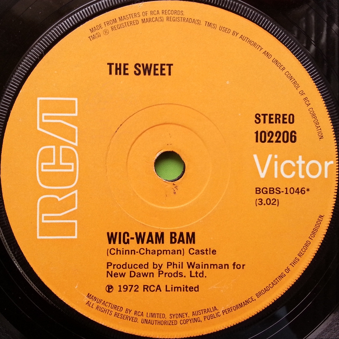 The Sweet Wig-Wam Bam Australia side 1 #2