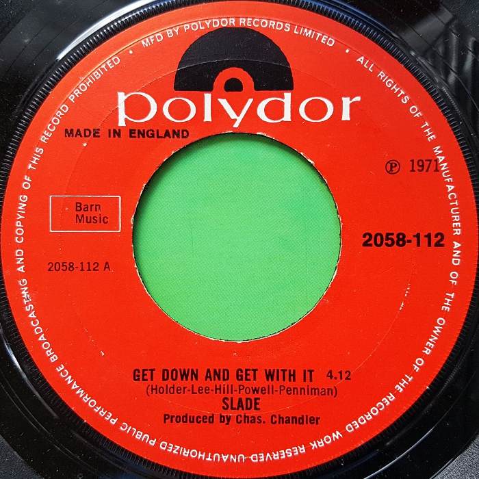 Slade Get Down And Get With It UK side 1