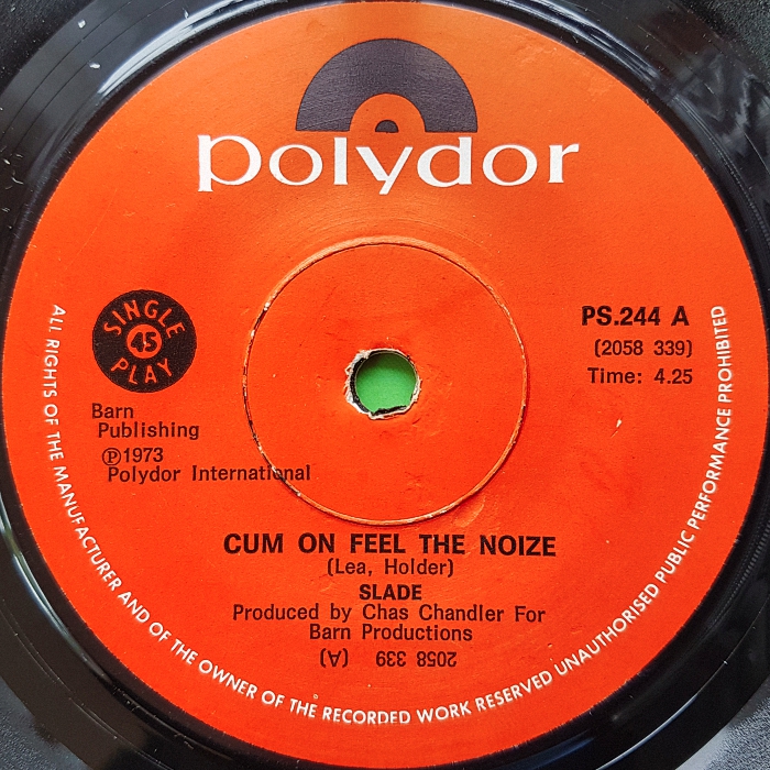 Slade Cum On Feel The Noize South Africa side 1