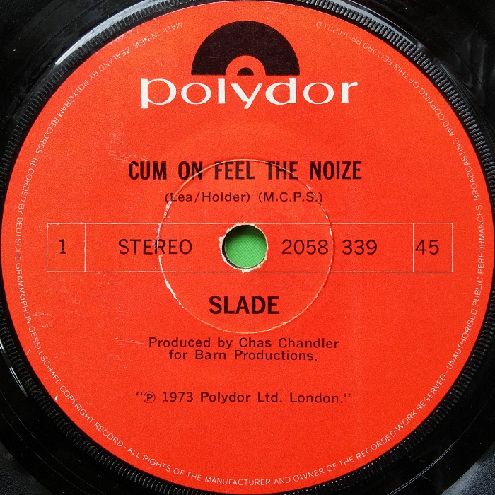 Slade Cum On Feel The Noize New Zealand side 1