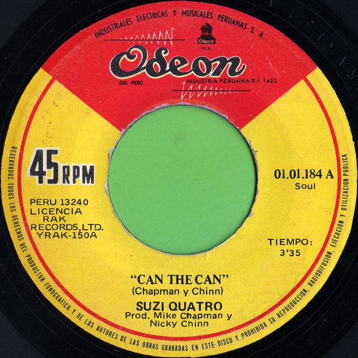 Suzi Quatro Can The Can Peru side 1