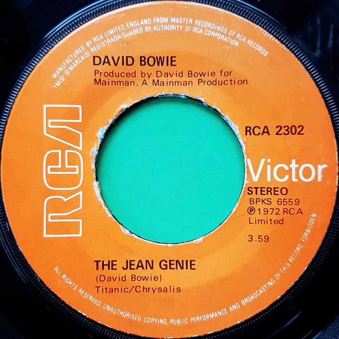 David Bowie The Jean Genie UK side 1