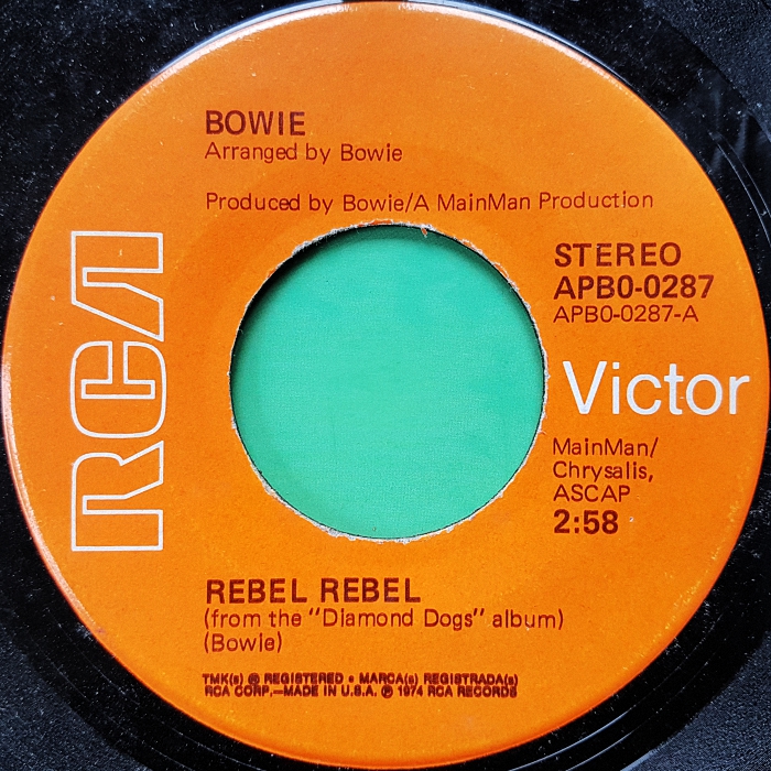 David Bowie Rebel Rebel UK side 1
