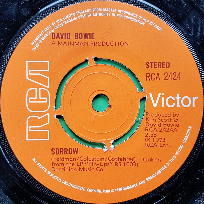 David Bowie Sorrow UK side 1
