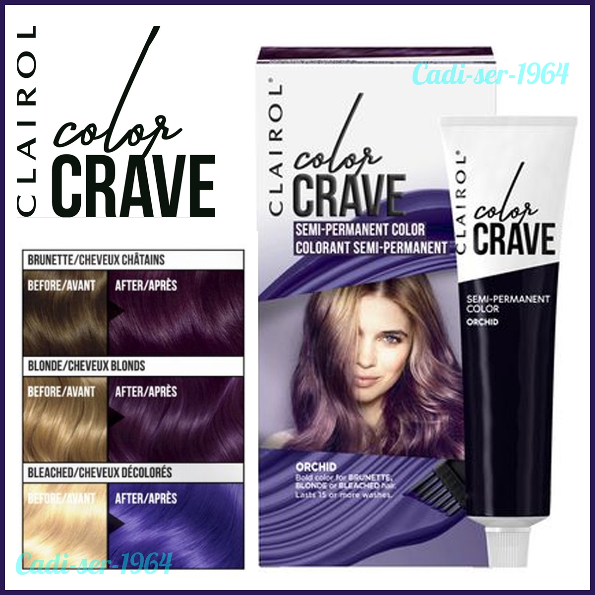 Clairol Color Crave Semi Permanent Hair Colour 60ml In Orchid