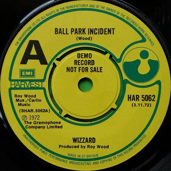 Wizzard Ball Park Incident UK promo side 1